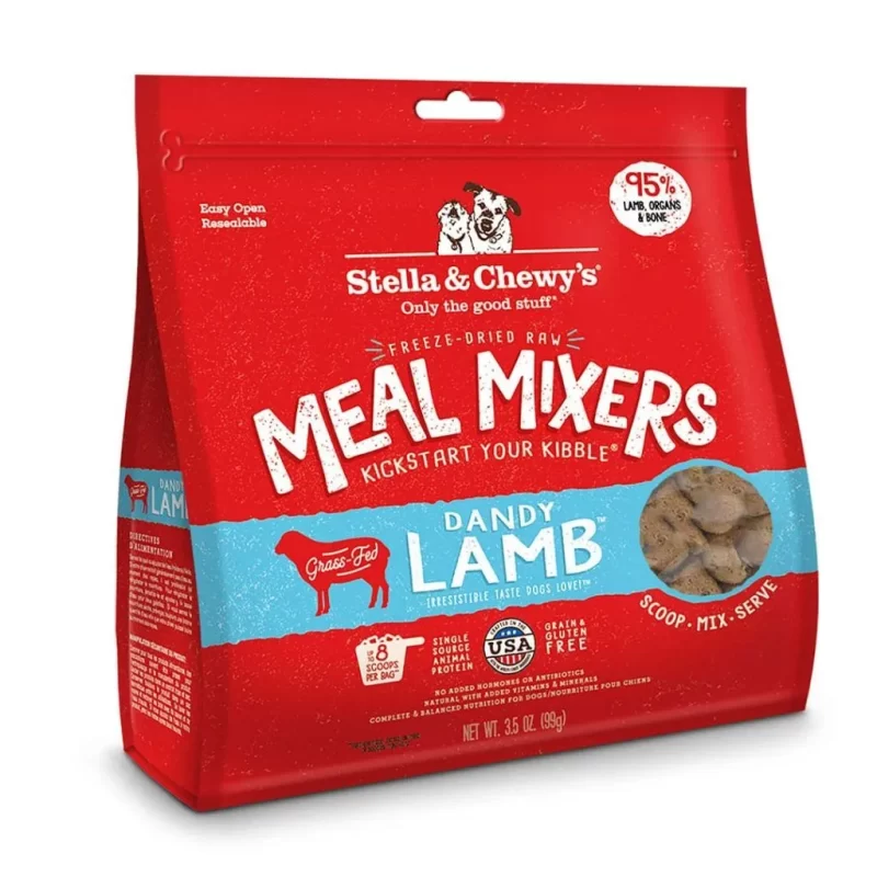 STELLA & CHEWY'S FREEZE DRIED RAW DANDY LAMB MEAL MIXERS GRAIN FREE DOG FOOD 3.5 oz