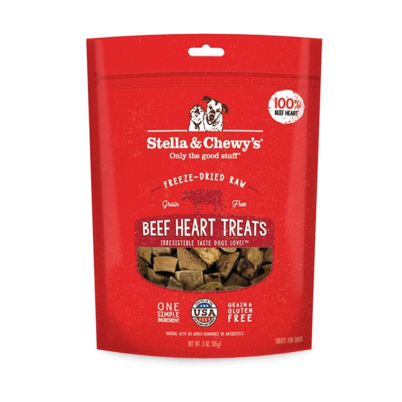 STELLA & CHEWY'S BEEF HEART TREATS FREEZE DRIED RAW 3.0 oz
