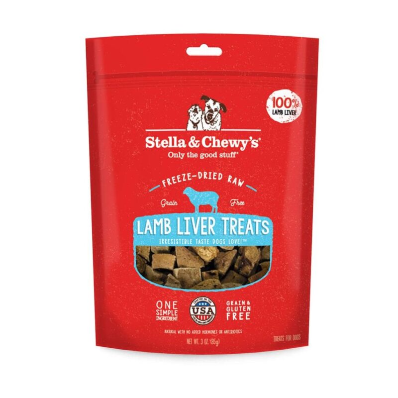 STELLA & CHEWY'S LAMB LIVER TREATS FREEZE DRIED RAW 3.0 oz