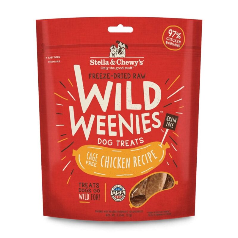 STELLA & CHEWY'S WILD WEENIES CAGE FREE CHICKEN RECIPE FREEZE DRIED RAW DOG TREATS 3.25 oz